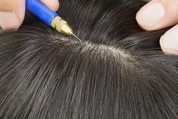 AMA PRIVÉ premium bespoke human hair wig meticulously hand-knotted by a master craftsman with 20 years of artisan experience, engineered for ultimate realism, natural hairline restoration, and high-frequency crown chakra bio-energy alignment