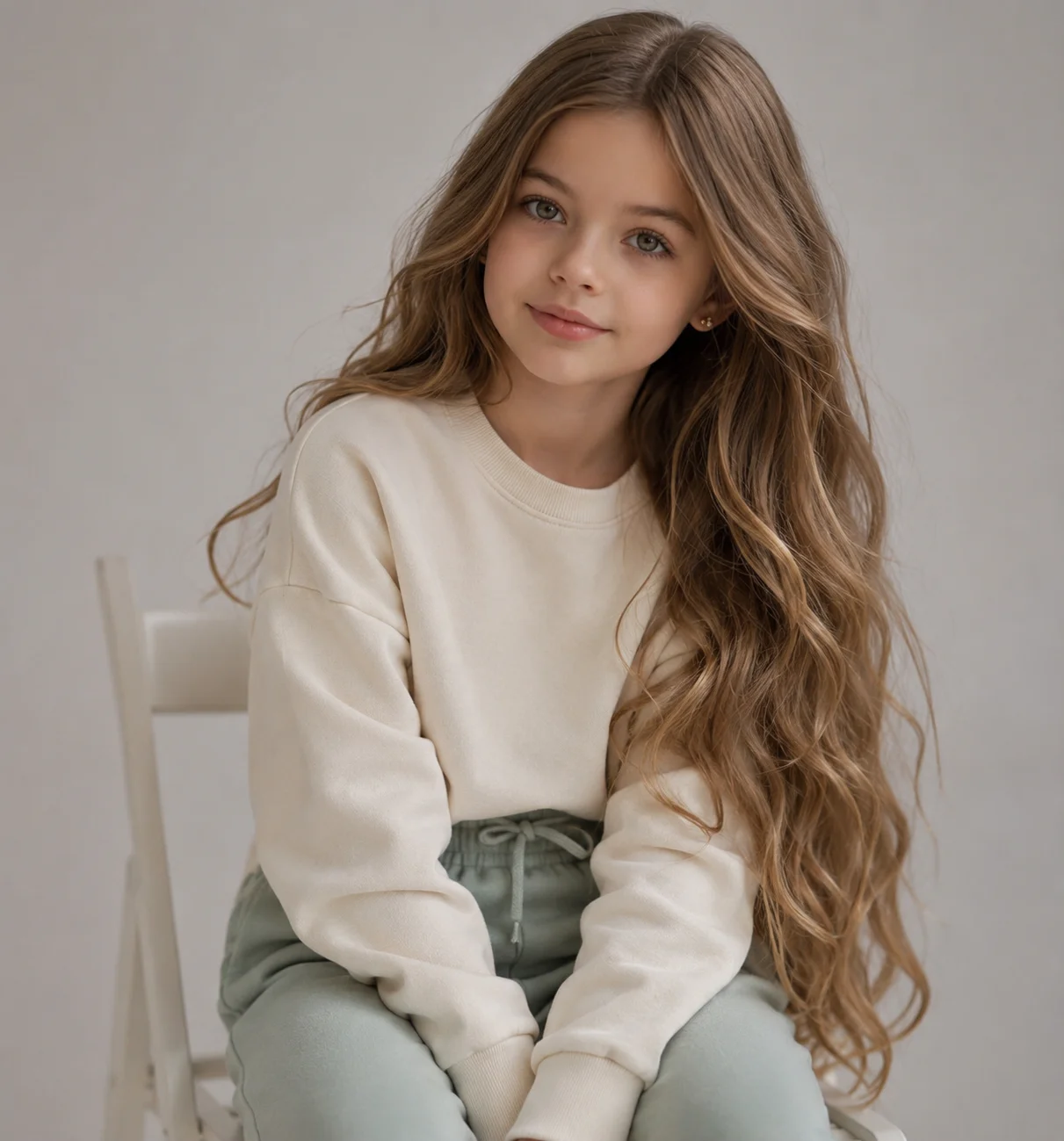 Premium 100% natural handmade children's wig by SAMA PRIVÉ, breathable and comfortable virgin hair wig for kids, high-end customized hairpiece.